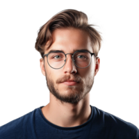 AI generated Man with glass isolated on transparent background png