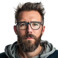 AI generated Man with glass isolated on transparent background png