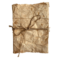 AI generated Old paper isolated on transparent background png