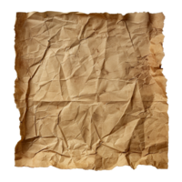 AI generated Old paper isolated on transparent background png