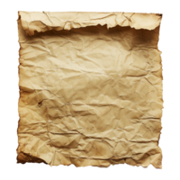 AI generated Old paper isolated on transparent background png