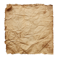 AI generated Old paper isolated on transparent background png