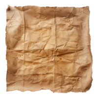 AI generated Old paper isolated on transparent background png