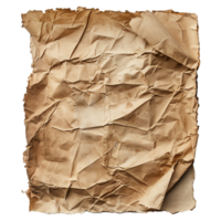 AI generated Old paper isolated on transparent background png