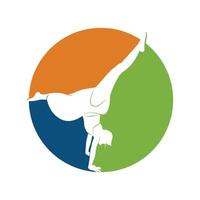 meditación yoga logo modelo vector icono diseño