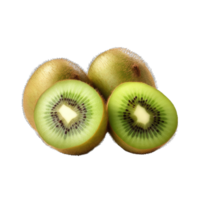 ai generado Fresco kiwi Fruta en transparente antecedentes png