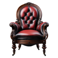 AI generated luxury classic antique chair on transparent Background png