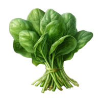 AI generated spinach Studio Shot Isolated on transparent Background, Food Photography, png