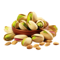 AI generated Pistachios isolated on Transparent background. png