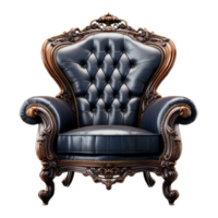 AI generated luxury classic antique chair on transparent Background png