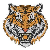 Tiger Head vector Template