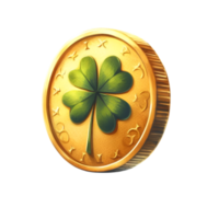 AI generated Lucky Gold Coin png