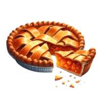 ai généré une délicieux tarte est assis seule. png