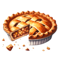 AI generated A delicious pie sits alone. png