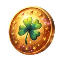 AI generated Lucky Gold Coin png