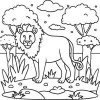 Safari coloring pages. Safari outline for coloring book vector