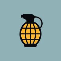 Grenade icon logo clip art vector illustration