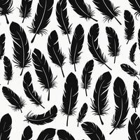 Feather silhouette illustration ink drawing vector art