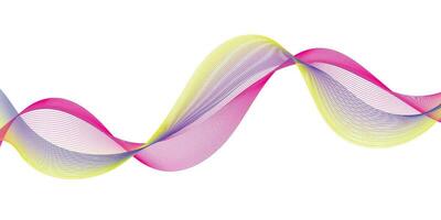 Colorful wave lines. Abstract flowing dynamic isolated on white background. vector