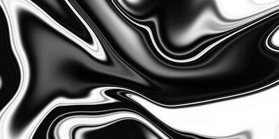 Abstract flowing liquid curve line. Silver black metallic. Modern fluid background. Black and silver background. Beautiful Marbling liquify. vector