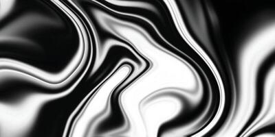 Abstract flowing liquid curve line. Silver black metallic. Modern fluid background. Black and silver background. Beautiful Marbling liquify. vector