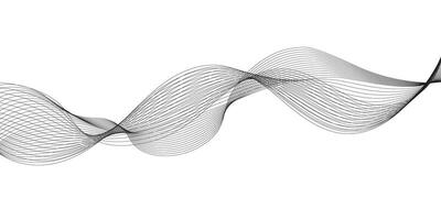 Abstract curve wave lines background. Modern wave black lines on white background. Background with waves. vector