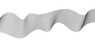 Wave lines abstract background. Black lines on white background. Curved wavy line, smooth stripe. vector