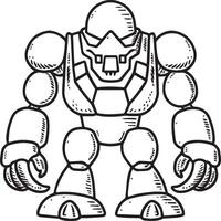 Golem coloring pages. Monster rock coloring pages vector