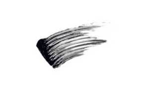 staal, mascara penseelstreek smeren geïsoleerd Aan PNG achtergrond zwart mascara structuur