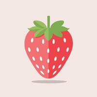 Strawberry minimalist clip art vector illustration