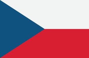 Czech Republic Nation flag . Flag of the Czech Republic . Vector illustration