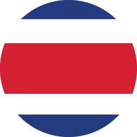 Round Costa Rica flag . Circle flag of Costa Rica . Vector illustration