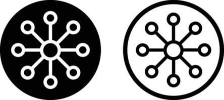 Network connection icon set in two styles isolated on white background . Vector illustration