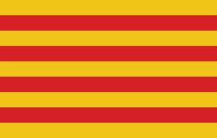 Catalonia flag . Flag of Catalonia vector isolated on white background