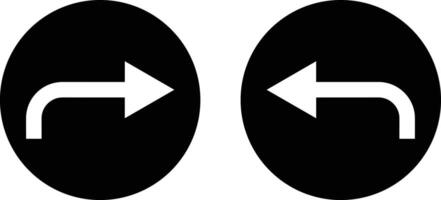 Return button icon set isolated on white background . Return arrow icon vector