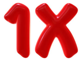 1x with red color for double and bonus concept png