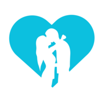 couple embrasser png fichier