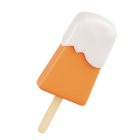 Orange Ice Cream 3D Illustration png