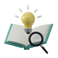 Finding knowledge 3D Icon png