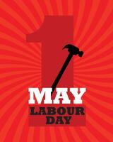 1 may - labour day. vector happy labour day poster or banner