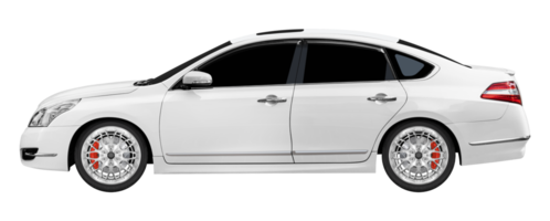 Side view white car png