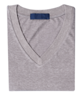 gris color v cuello camisa png