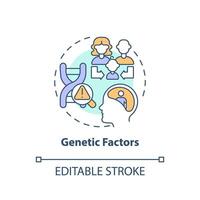 Genetic factors multi color concept icon. Prenatal period, childbirth. Round shape line illustration. Abstract idea. Graphic design. Easy to use in infographic, presentation, brochure, booklet vector