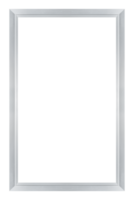 Mock up silver aluminium window frame png