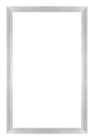 Mock up silver aluminium window frame png