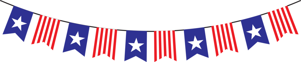 The USA flag border  for celebration or holiday concept. png