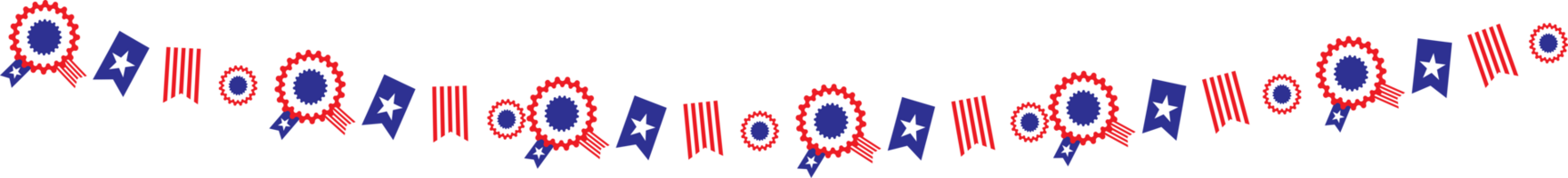 The USA flag border  for celebration or holiday concept. png