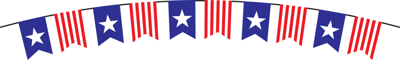 The USA flag border  for celebration or holiday concept. png