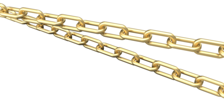 The Gold chain for abstract or Business image 3d rendering. png