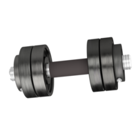 The dumbbell png image for bodybuilding or gym concept 3d rendering.